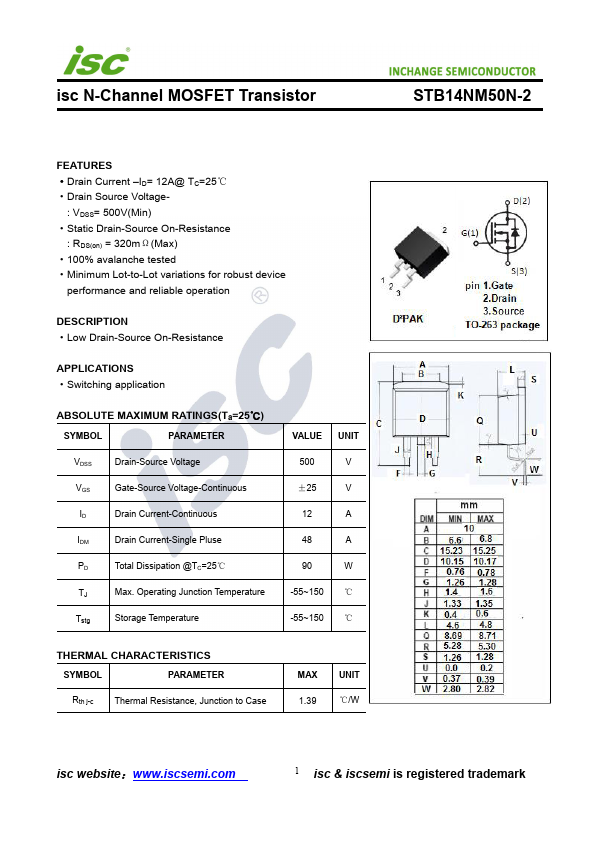 STB14NM50N-2