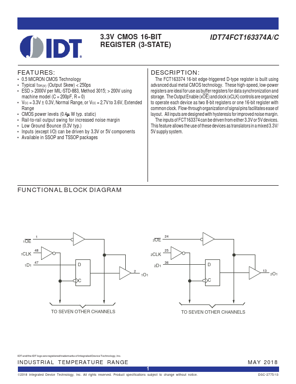 IDT74FCT163374C