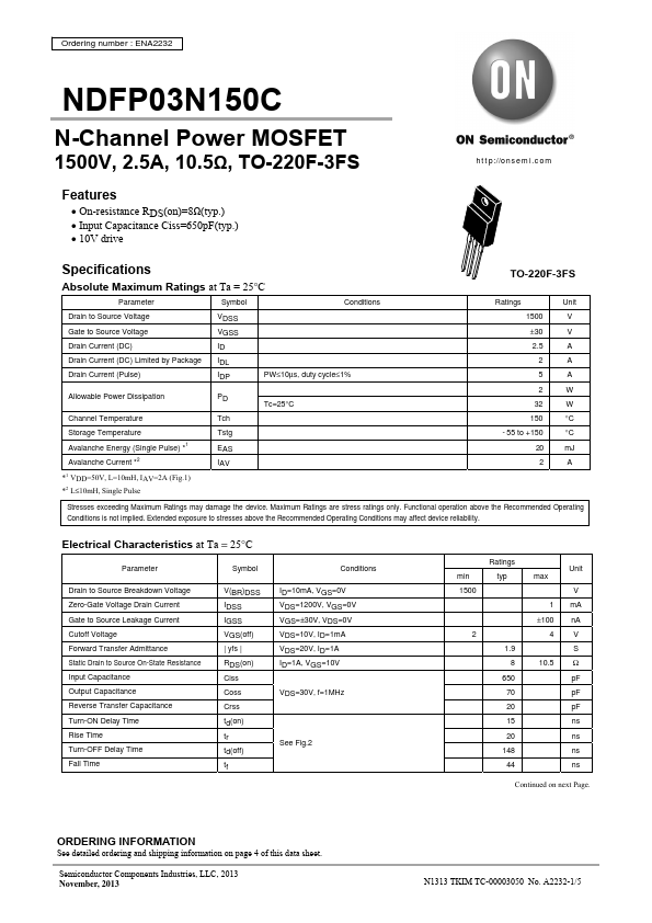 NDFP03N150C