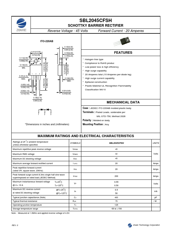 SBL2045CFSH