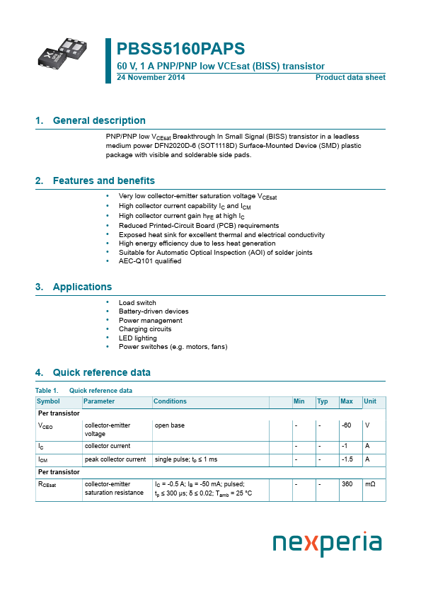 PBSS5160PAPS