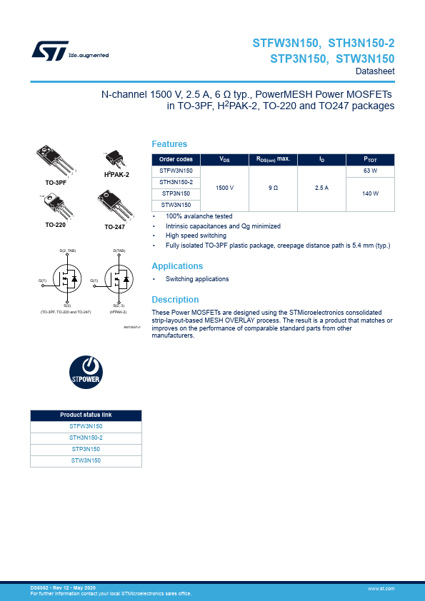 STH3N150-2