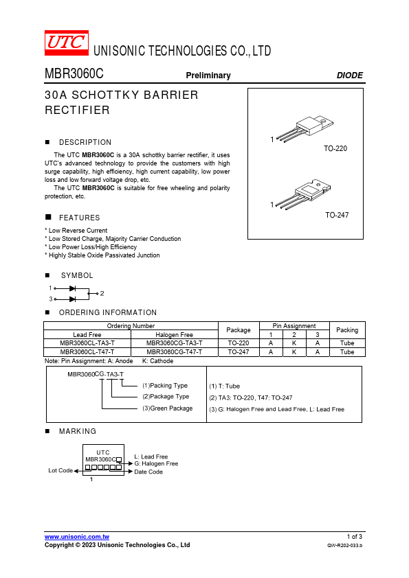 MBR3060C