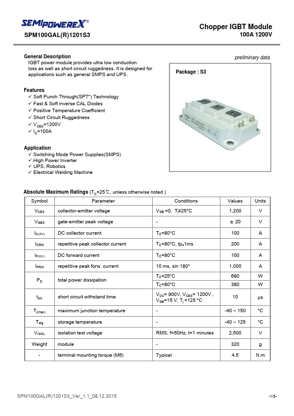 SPM100GAL1201S3