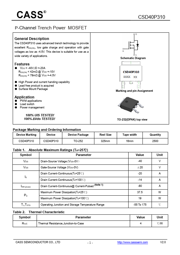 CSD40P310