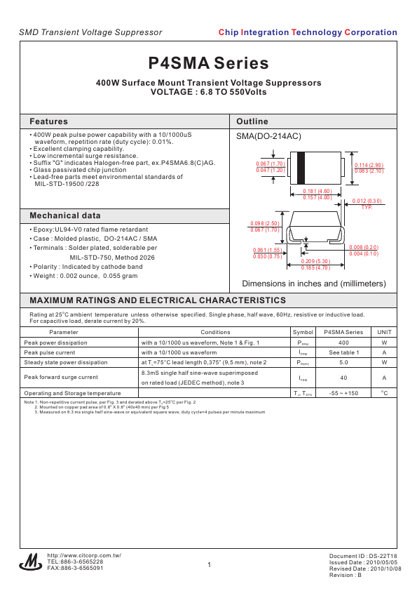 P4SMA18CA