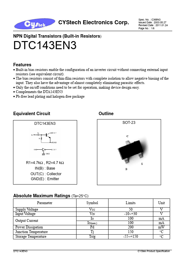 DTC143EN3