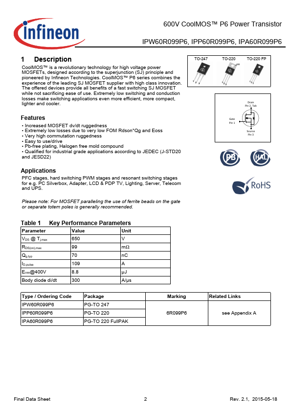 IPA60R099P6