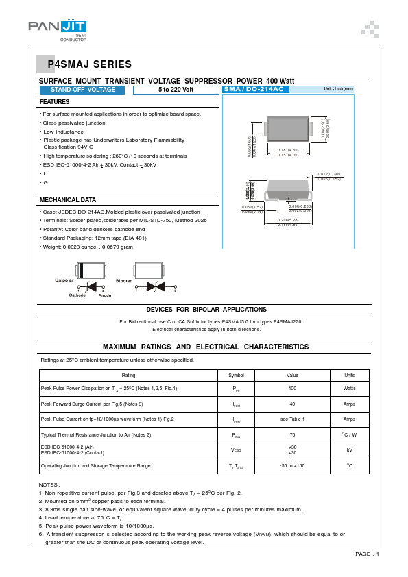 P4SMAJ8.0A