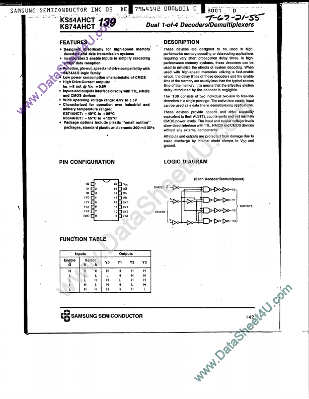 KS74AHCT139