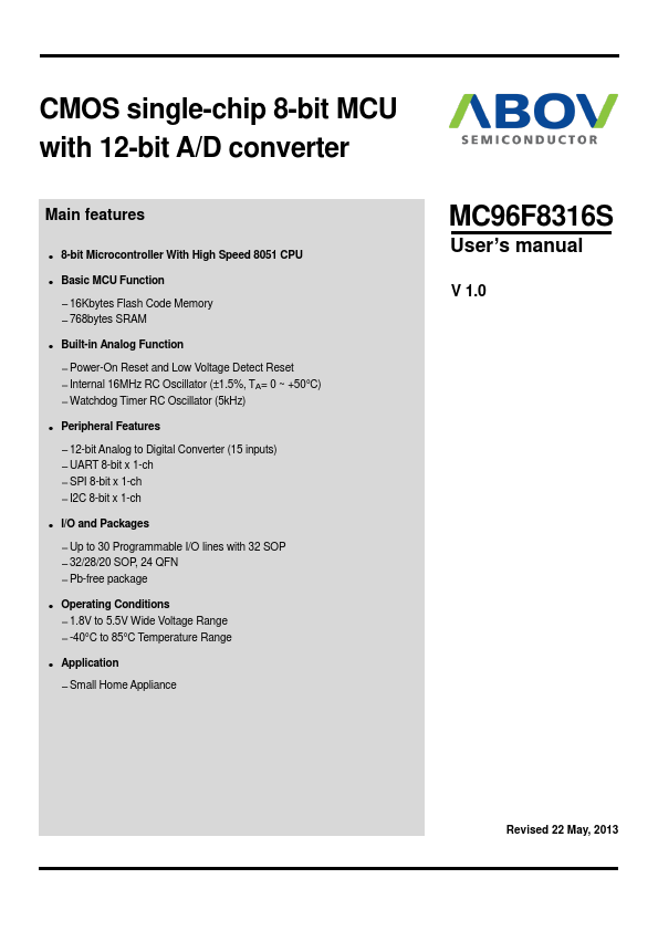 MC96F8316S