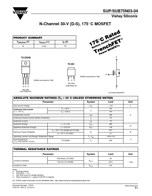 SUP75N03-04