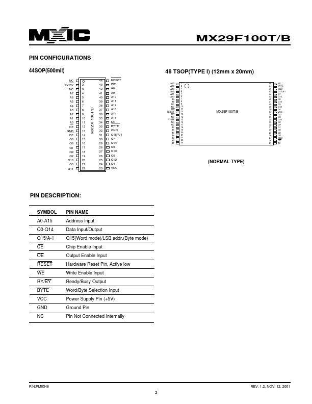 MX29F100B