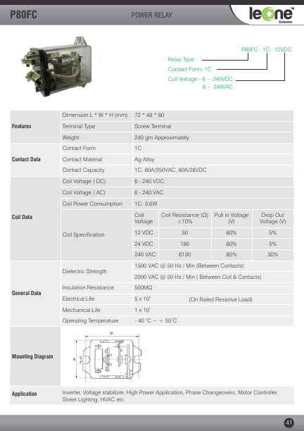 P80FC-1C-24VAC