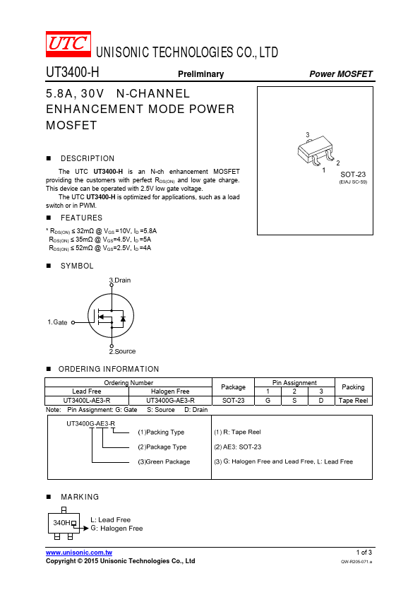 UT3400-H