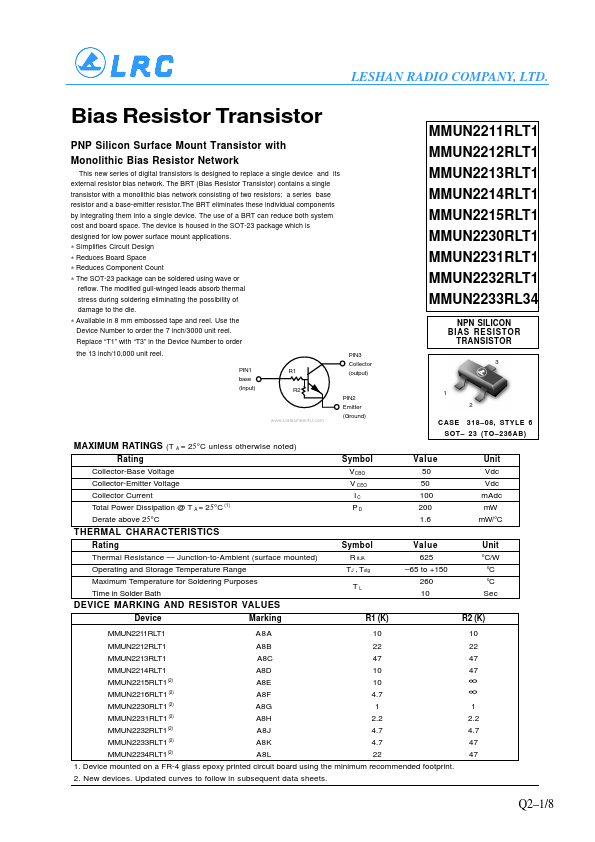 MMUN2233RL34