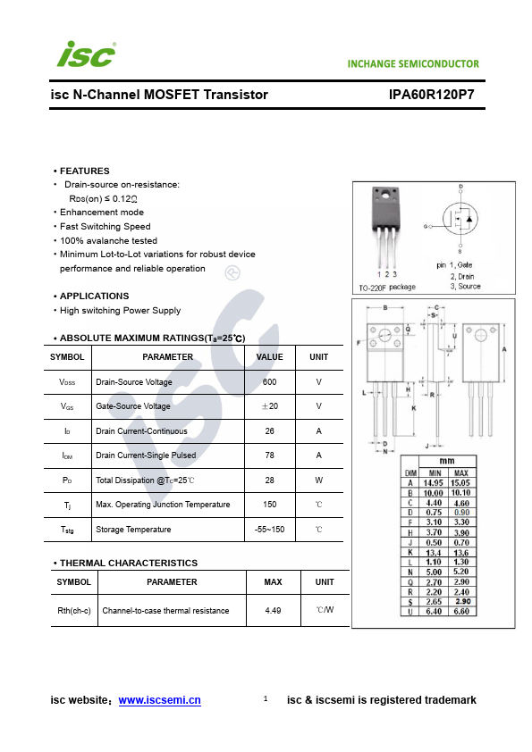 IPA60R120P7