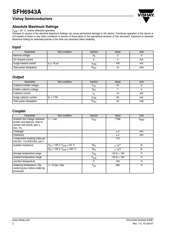 SFH6943A