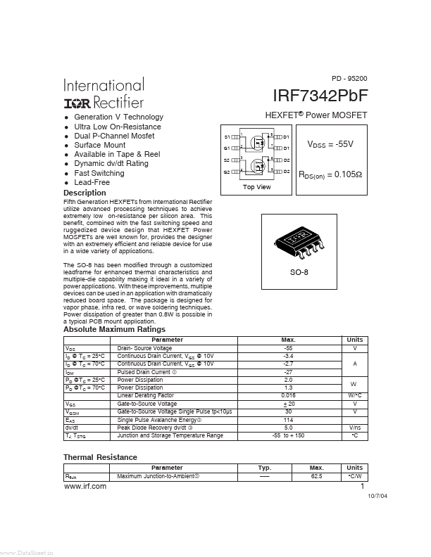 IRF7342PBF