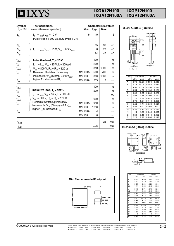 IXGP12N100