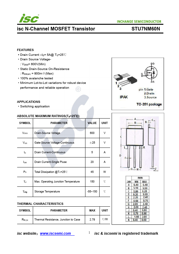 STU7NM60N