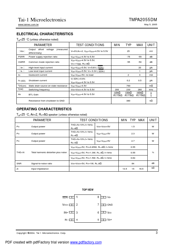 TMPA2055DM