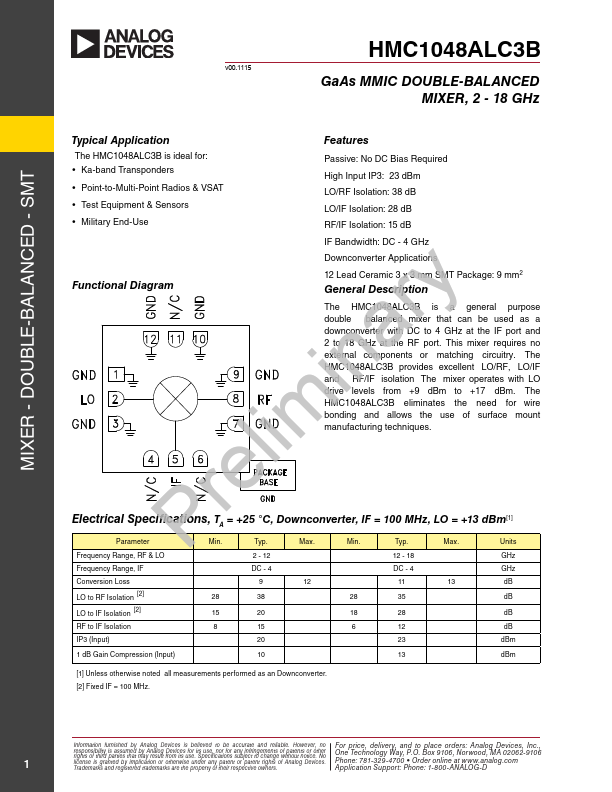 HMC1048ALC3B