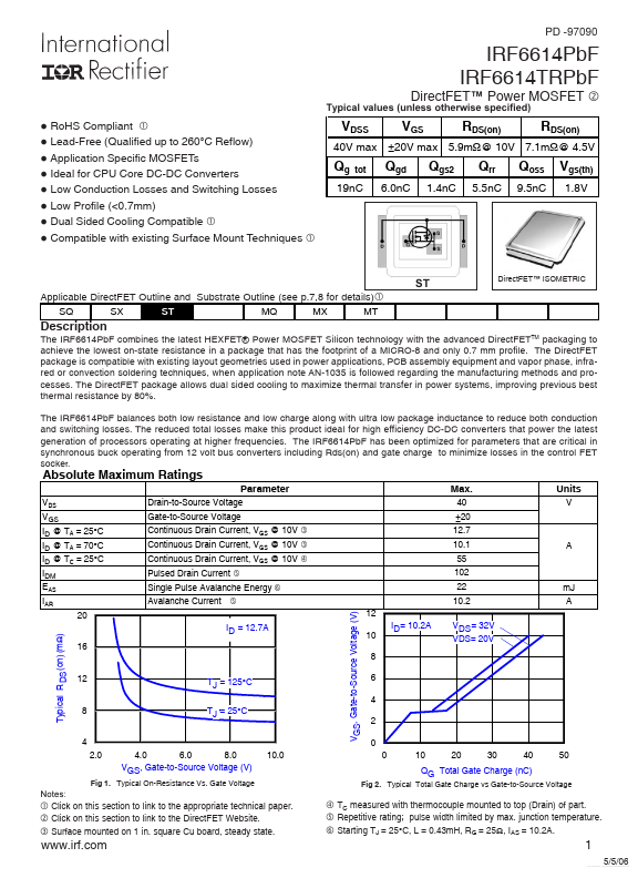 IRF6614PBF