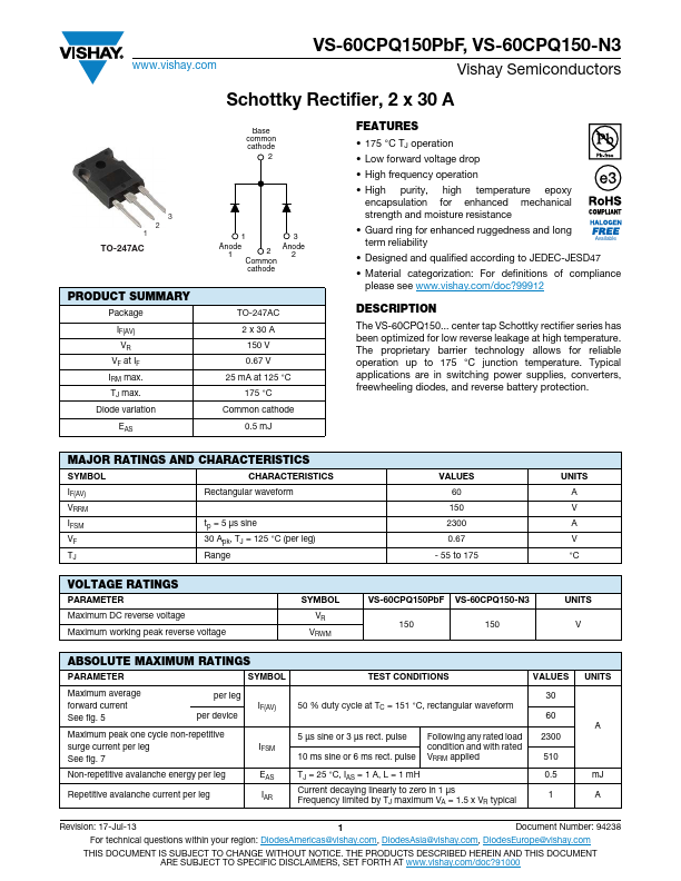 VS-60CPQ150PbF