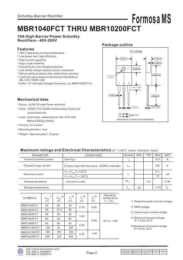 MBR1050FCT