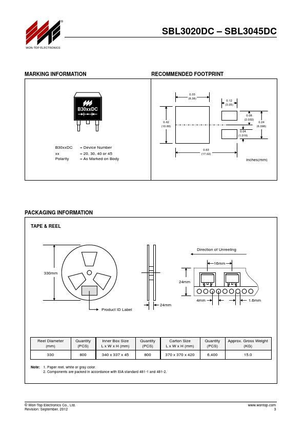 SBL3030DC