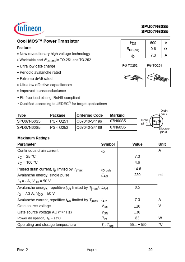 SPD07N60S5