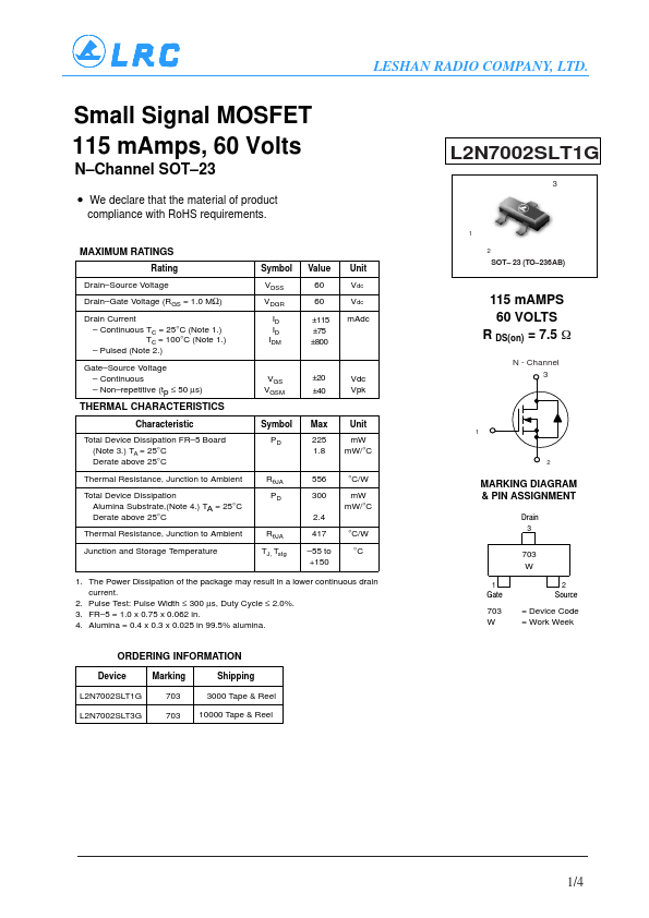 L2N7002SLT3G