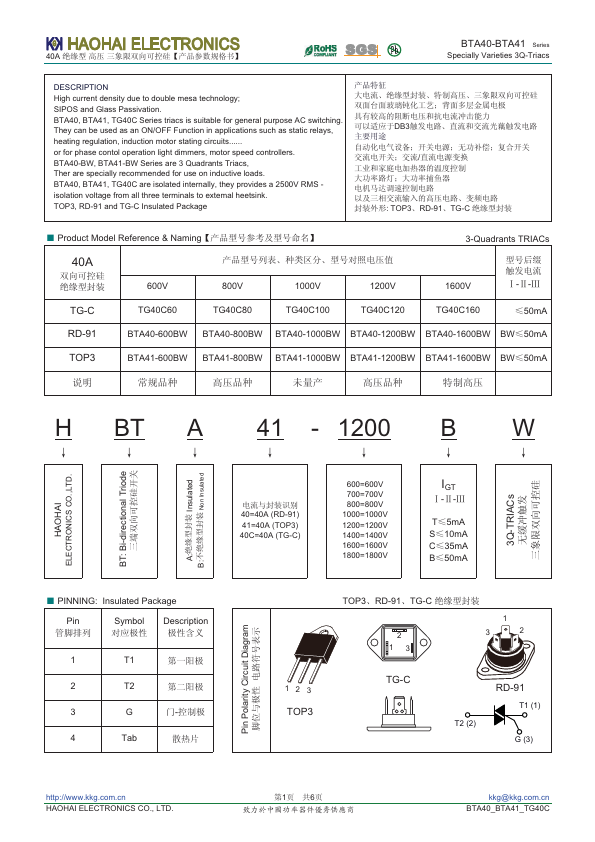 BTA40-600BW