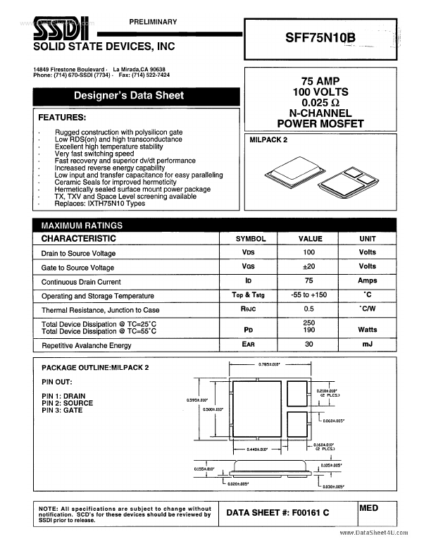 SFF75N10B