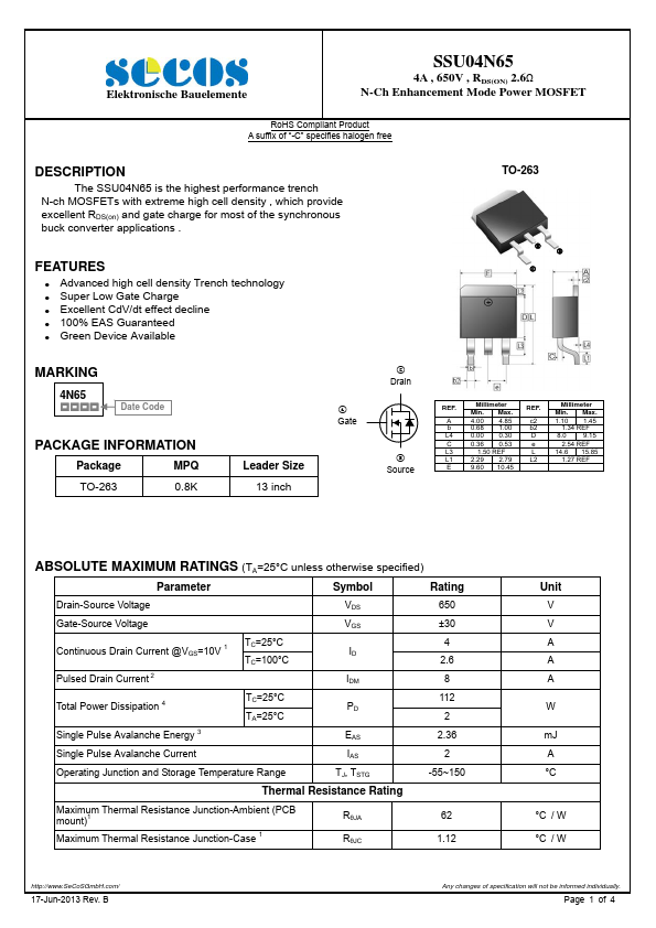 SSU04N65