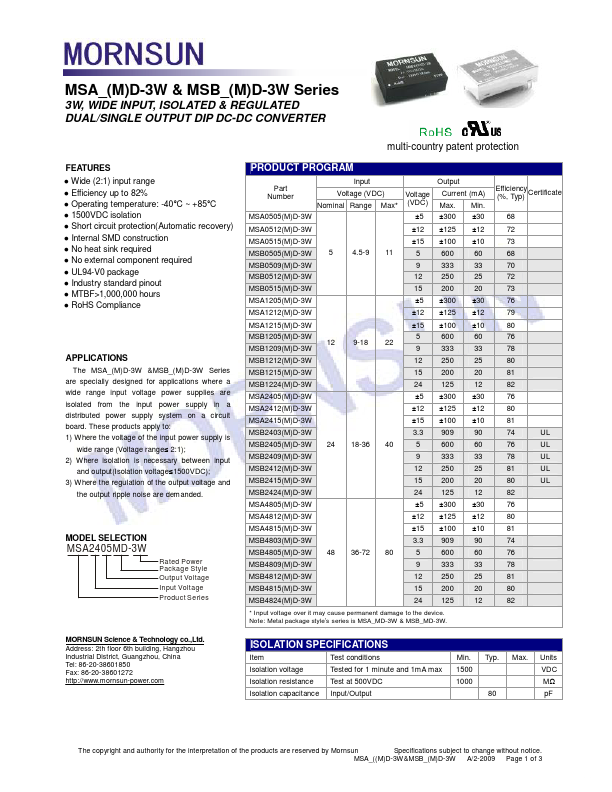 MSA4815MD-3W