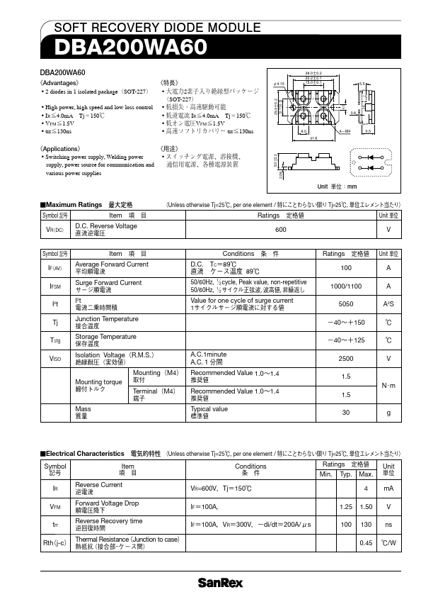 DBA200WA60