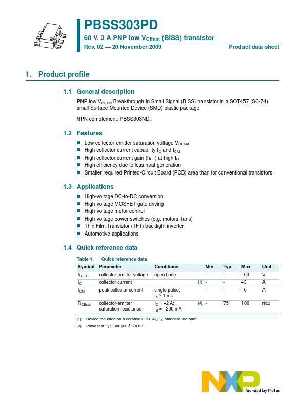 PBSS303PD