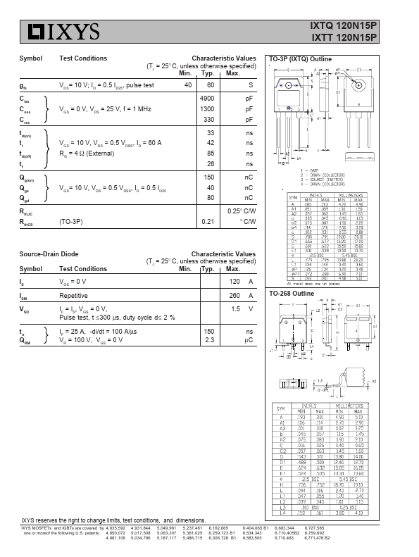 IXTT120N15P