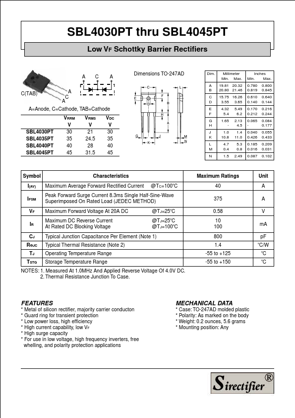 SBL4030PT