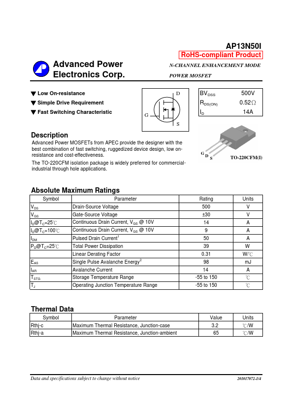 AP13N50I