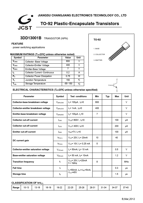 3DD13001B