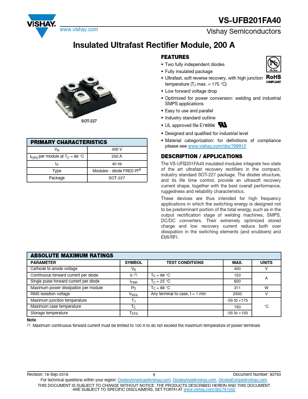 VS-UFB201FA40