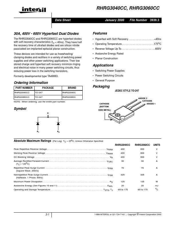 RHRG3040CC