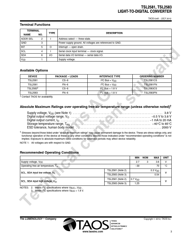 TSL2583