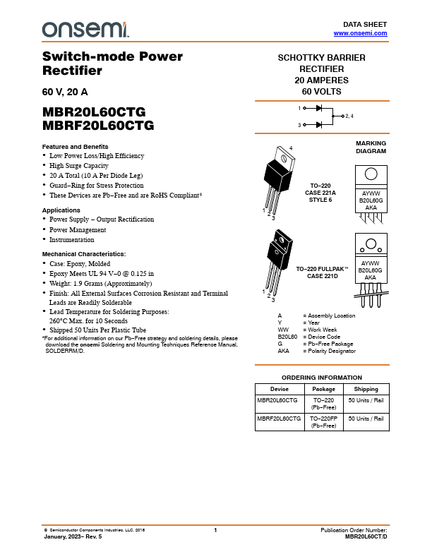 MBR20L60CTG