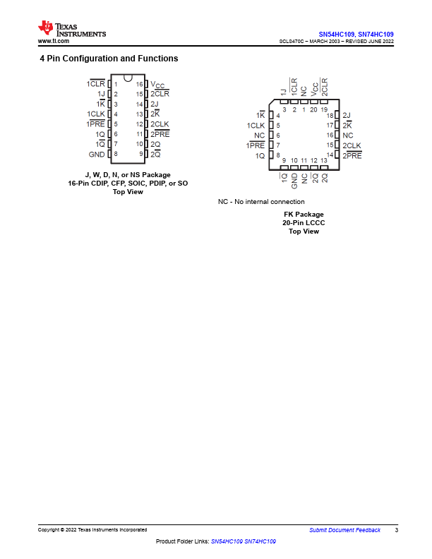 SN74HC109N