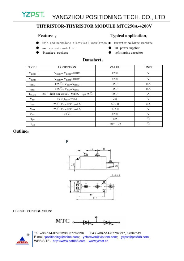 MTC250A-4200V