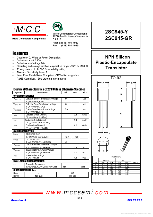 2SC945-Y